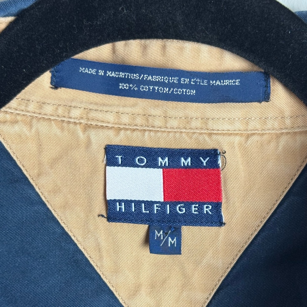 Vintage Tommy Hilfiger Colorblock Button-Down Shirt Men’s Medium - Picture 6 of 10
